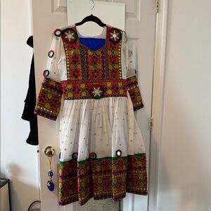 Afghan Vibrant Multicolor Women's Dress